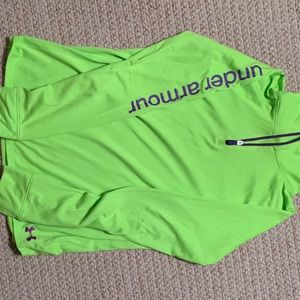 Green and Purple quarter zip.